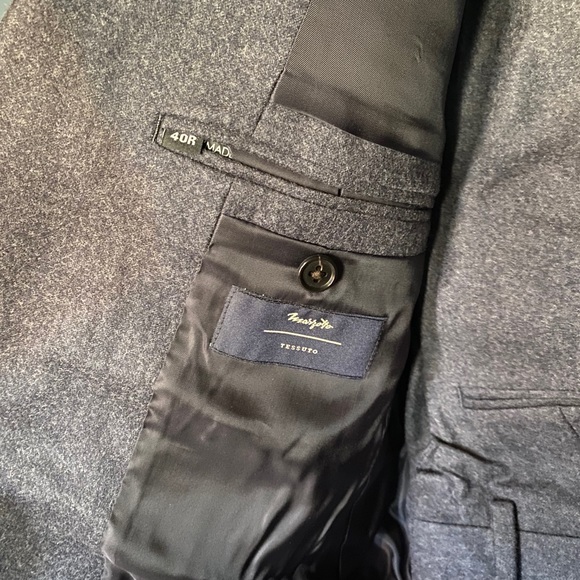 Club Monaco Grant Dark Navy/Gray Wool Suit